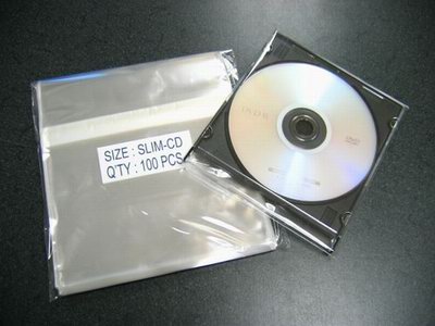2000- Clear Slim CD Case Cello Bags