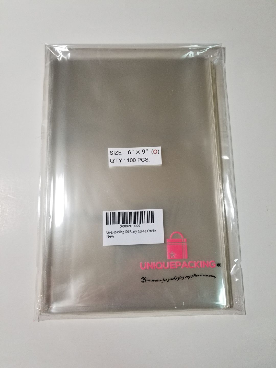 500- 6 x 9 (O) Clear Open-End Cello Bags